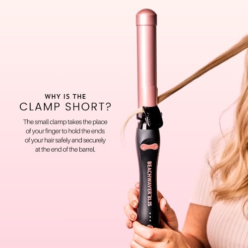 Beachwaver B1 Rotating Curling Iron - Automatic 1 Inch Ceramic Curling Iron - Easy-to-Use Spinning Wand for Long-Lasting Waves - Auto-Shut Off, Travel-Friendly, Dual Voltage (BW160) in Midnight Rose - Image 5