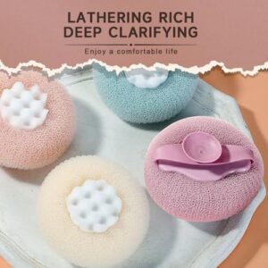 Super Soft Sunflower Suction Cup Bath Ball, 2025 New 2 in 1 Bath Shower Ball Loofah Sponge, Body Wash Infused Sponge, Shower Scrubber for Women Bath Sponge Accessories (3)