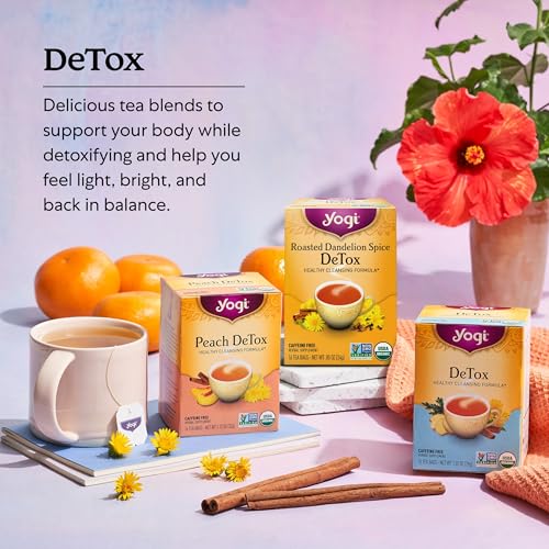 Yogi Tea DeTox Tea - 16 Tea Bags per Pack (6 Packs) - Organic Detox Tea for Digestive & Circulation Support - Includes Burdock, Dandelion, Ginger Root, Black Pepper, Cardamom & Juniper Berry - Image 5