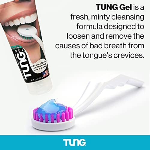 Tung Plastic Tongue Scraper with Protective Caps, Tongue Brush, Tongue Cleaner for Adults, Scrubber, Plastic, Fight Bad Breath and Halitosis | Tongue Scraper Cleaner, Made in America, 2-Pack w/Cap - Image 4