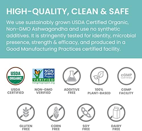 Himalaya Organic Ashwagandha, 120 Day Supply, Herbal Supplement for Stress Relief, Energy Support, Occasional Sleeplessness, USDA Organic, Non-GMO, Vegan, Gluten Free, 670 mg, 60 Caplets, 2 Pack - Image 5