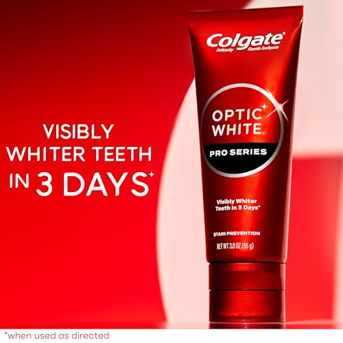Colgate Optic White Pro Series Whitening Toothpaste with 5% Hydrogen Peroxide, Stain Prevention, 3 Oz Tube - Image 2