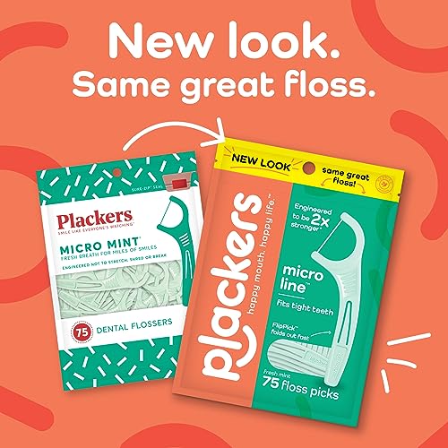 Plackers Micro Line Dental Floss Picks, Fold-Out FlipPick, Tuffloss, Easy Storage with Sure-Zip Seal, Fresh Mint Flavor, 300 Count - Image 3