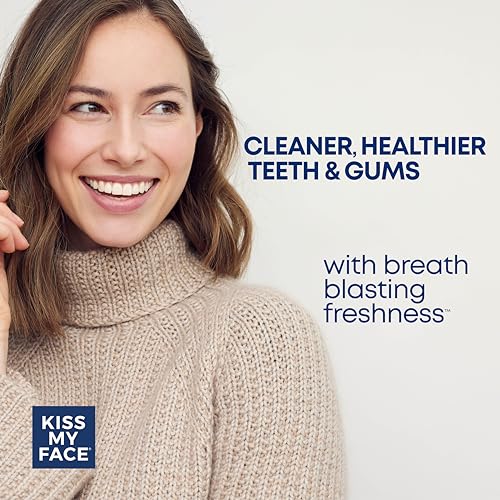 Kiss My Face Sensitive Toothpaste Gel, Citrus Mint Gel, Protection for Sensitive Teeth and Gums, with Tea Tree Oil, Aloe and Iceland Moss, Fluoride Free, Vegan, 4.5 oz, 3 Pack - Image 3