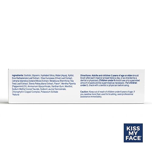 Kiss My Face Sensitive Toothpaste Gel, Citrus Mint Gel, Protection for Sensitive Teeth and Gums, with Tea Tree Oil, Aloe and Iceland Moss, Fluoride Free, Vegan, 4.5 oz, 3 Pack - Image 5