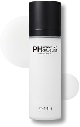 SAM’U pH Sensitive Cream Mist – Ceramide Hydrating Spray Mist with Hyaluronic Acid & Allantoin – Korean Skin Care, Moisturizing & Barrier-Boosting Mist for Dewy Skin – 3.38 Fl. Oz
