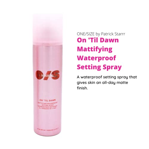 One size One Size by Patrick Starrr On 'Til Dawn Mattifying Waterproof Setting Spray for Long Lasting Face Makeup, All Day Matte Finish, Light Finishing Spray,3.4 Ounce (Pack of 1) - Image 2