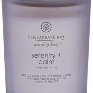 Chesapeake Bay Candle Medium Jar Scented Candle, Serenity + Calm (Lavender Thyme), Home Décor, Orange, Gifting Idea, Burn Time of 50 Hours