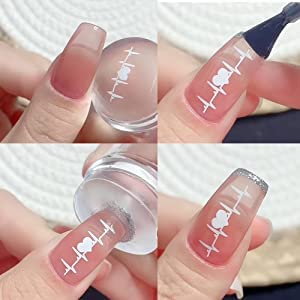 Biutee 5pcs Nail Stamping Plates + 1 Stamper + 1 Scraper Lace Flower Animal Pattern Nail Art Stamp Stamping Template Image Plate Nail Art Stamper Scraper Nails Tool - Image 9