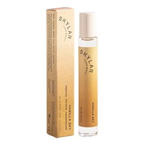 Skylar Vanilla Sky Eau de Parfum -Hypoallergenic & Clean Perfume for Women & Men, Vegan & Safe for Sensitive Skin-Notes of Cappuccino, Vanilla & Caramelized Cedar - 10mL /0.33 Fl oz
