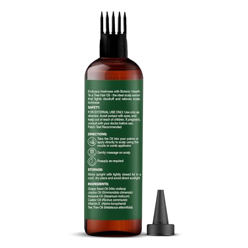 Botanic Hearth Tea Tree Oil for Hair | With Jojoba & Grapeseed Oils | Soothes Itchy Scalp & Fights Dandruff | Non GMO Verified | 6.7 fl oz - Image 7