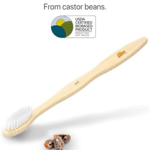 Sea Turtle Plant-Based Bristles, Bamboo Toothbrushes, Soft Natural Toothbrush for Adults (4 Pack)