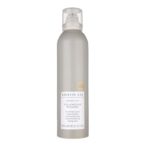 Kristin Ess Hair Instant Lift Volumizing Mousse with Castor Oil - Boosts Volume + Thickens, Body Building, Lasting Hold, Non Sticky, For Curly, Wavy + Straight Hair, 8.1 Oz