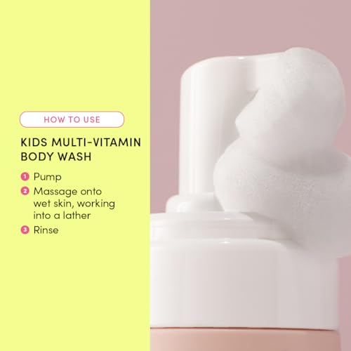 Evereden Multi-Vitamin Kids Body Wash (8.5 fl oz., Cool Peach): Gentle Kids Body Wash Sensitive Skin Nourishment & Hydration Formula | Clean Non-Toxic Body Wash for Kids | - Image 6