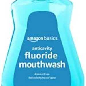 Amazon Basics Anticavity Fluoride Mouthwash, Alcohol Free, Refreshing Mint, 1 Liter, 1-Pack