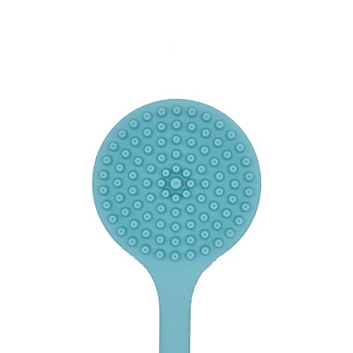 DNC Soft Silicone Back Scrubber Shower Bath Body Brush with Long Handle (Blue) - Image 8