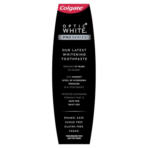 Colgate Optic White Pro Series Whitening Toothpaste with 5% Hydrogen Peroxide, Stain Prevention, 3 Oz Tube - Image 11