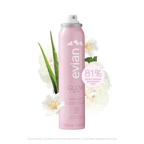 Evian Glow Facial Mist - Boost Radiance - Nourish Skin - Enhance Makeup - Organic - All Skin Types - French Alps Skincare - Image 3