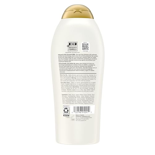 OGX Nourishing + Coconut Milk Shampoo, Hydrating & Restoring Shampoo Moisturizes for Soft Hair After the First Use, Paraben-Free, Sulfate-Free Surfactants, 25.4 fl. oz - Image 9