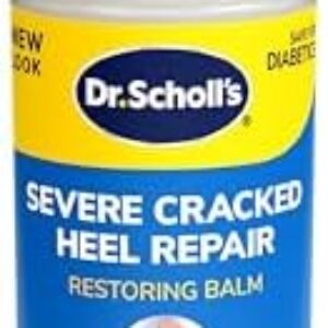 Dr. Scholl's Severe Cracked Heel Repair Restoring Balm 2.5oz, with 25% Urea for Dry, Cracked Feet, Heals and Moisturizes for Healthy Feet