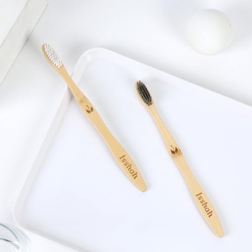 Biodegradable Eco-Friendly Natural Bamboo Charcoal Toothbrushes, FSC Certified and PETA Approved - 12 Count - Image 7