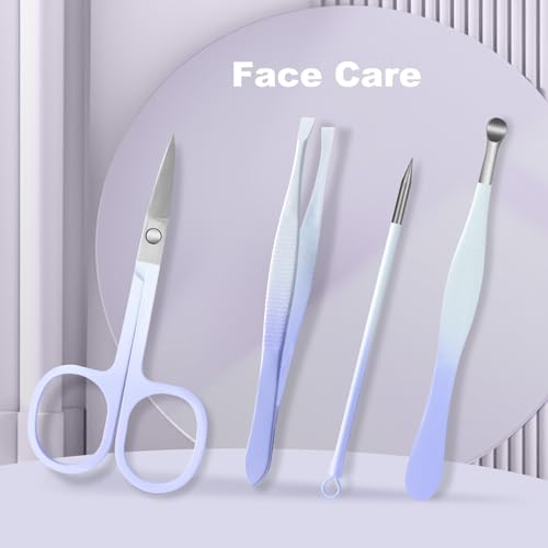 Manicure Set, 10 pcs High-Carbon Steel Nail Clippers Set, Portable Mini Manicure and Pedicure Kit, Travel Grooming Nail Kit with Leather Bag for Men and Women - Image 4
