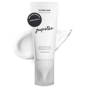 Jupiter Anti-Dandruff Scalp Serum - Leave On Restoring Serum For Dry, Itchy & Oily Scalp - Aloe Vera & Niacinamide - Color Safe - Vegan - Cruelty, Paraben, Phthalate & Sulfate Free - 3.4 fl. oz