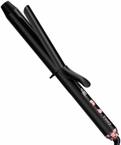 Long Barrel Curling Iron 1 1/4 inch, 1.25 Inch Curling Iron for Long Hair, Ceramic Curling Iron Infused Argan Oil & Keratin, Lasting Styling, 11 Adjustable Temp, Include Clips & Silicone Pad