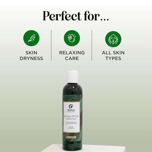 Premium Eucalyptus Bubble Bath Soap - Sulfate Free Adult Bubble Bath for Women and Men with Relaxing Essential Oils with Vitamin E - Foaming Bath Oil for Dry Skin Featuring Aromatherapy Oils - Image 6
