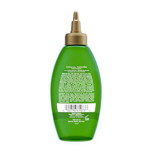 OGX Extra Strength Refreshing Scalp + Rosemary Mint Scalp Treatment, Refreshing Scalp Treatment to Help Remove Scalp Buildup, Minty Leave-In Dry Scalp Treatment for Shiny Hair, 4 fl. Oz - Image 6