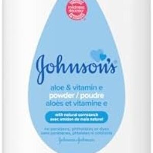 Johnson's Baby Powder, Naturally Derived Cornstarch with Aloe & Vitamin E for Delicate Skin, Hypoallergenic and Free of Parabens, Phthalates, and Dyes for Gentle Baby Skin Care, 15 oz