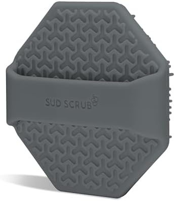 Sud Scrub® Antimicrobial Silicone Face Scrubber, 1 Pack, Gentle Face Exfoliator for Sensitive Skin, Eco Friendly Facial Cleansing Brush, Exfoliating Face Brush for Men and Women (Charcoal) - Image 7