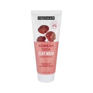 Freeman Exotic Blends Korean Cica Clay Face Mask, Skin Calming Facial Mask, Helps Clear Acne, Soothes & Strengthens Skin Barrier, Clean Skincare, For All Skin Types, 6 fl. oz./175 ml. Tube