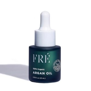 100% Organic Argan Oil by FRE Skincare - Argan Oil for Hair, Skin & Nails - Cold Pressed Carrier Oil Stimulate Growth for Dry Damaged Hair - Moroccan Skin Moisturizer for Softer & Smoother Skin
