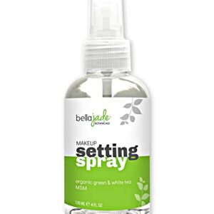Makeup Setting Spray for Face - Long Lasting Mist: Hydrating Dewey Finishing + Organic Green Tea & MSM - All Skin Types - Large 4 oz Bottle