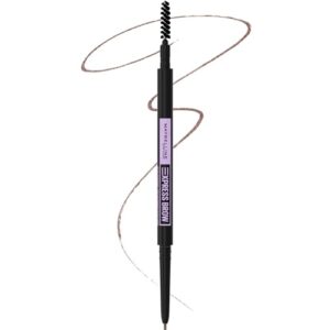 Maybelline Express Brow Ultra Slim Eyebrow Makeup, Brow Pencil with Precision Tip and Spoolie for Defined Eyebrows, Soft Brown, 1 Count