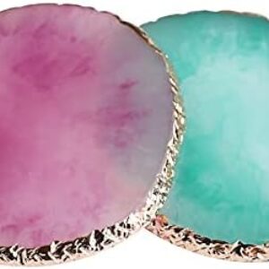 2 Pcs Resin Nail Art Palette, Nail Art Painting Palettes Gold Edge Nail Holder Nail Art Display Board