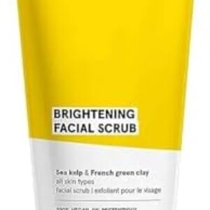 Acure Brightening Facial Scrub for a Youthful, Brighter, Radiant Complexion | With Sea Kelp & French Green Clay, 4 Fl Oz