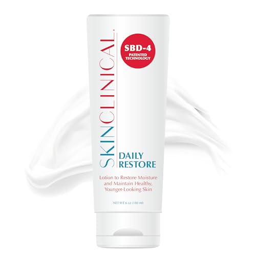 Daily Restore Hydrating & Moisturizing Lotion with Shea Butter & Aloe for Dry Skin, Unscented Lotion with Patented Ingredient SBD-4 Hydrating Face & Body Cream For Sensitive Skin 6oz