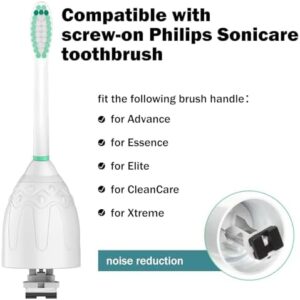 Toothbrush Heads for Philips Sonicare Replacement Brush Heads Medium Soft Dupont Bristles Electric Toothbrush Replacement Heads Fit E-Series Essence Xtreme Elite Advance and CleanCare, 6 Pack