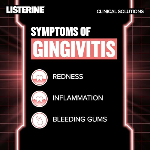Listerine Clinical Solutions Gum Health Antiseptic Mouthwash, Antigingivitis & Antiplaque Oral Rinse Helps Prevent Buildup & Kills Germs for Healthier Gums, ICY Mint, Twin Pack, 2 x 1 L - Image 2