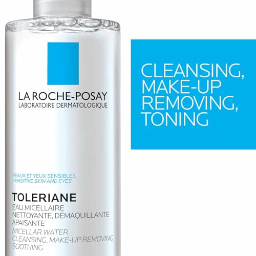 La Roche-Posay Micellar Cleansing Water for Sensitive Skin, Micellar Water Makeup Remover, Cleanses and Hydrates Skin, Gentle Face Toner, Oil Free - Image 4