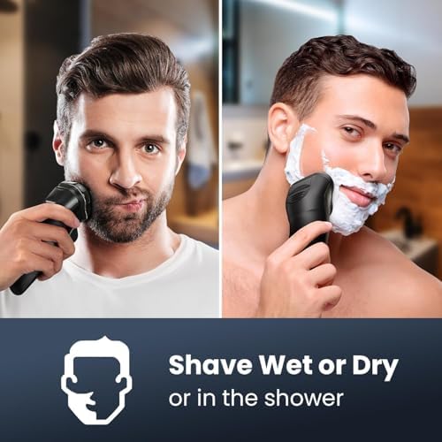 Electric Razor for Men, SHPAVVER Electric Shaver for Men, Rechargeable Wet Dry Shaver with Pop Up Trimmer, Waterproof Cordless Portable Razor - Image 8