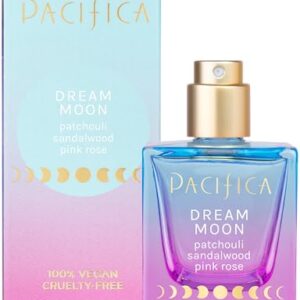 Pacifica Beauty, Dream Moon Spray Perfume, Pink Rose, Sandalwood, Patchouli Notes, Womens Fragrance, Natural & Essential Oils, Clean Fragrance, Vegan & Cruelty Free