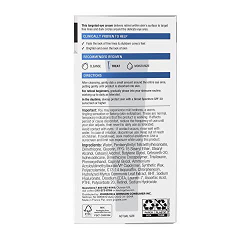 Neutrogena Retinol Eye Cream for Dark Circles, Rapid Wrinkle Repair, Daily Anti-Aging Under Eye Cream with Retinol & Hyaluronic Acid to Fight Fine Lines, Wrinkles, & Dark Spots, 0.5 fl. oz - Image 9