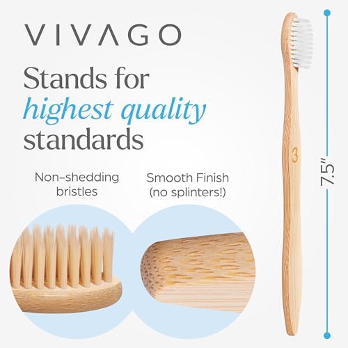 Bamboo Toothbrushes 10 Pack - BPA Free Soft Bristles Toothbrushes for Adults, Eco-Friendly, Biodegradable & Compostable Natural Wooden Toothbrush - Image 5