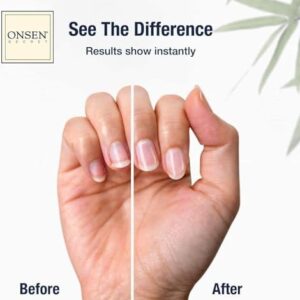 Onsen Secret Nail Care Kit – Japanese Nail Buffer and Shine Kit – Strengthening & Shining – Spa-Quality Manicure – Organic Ingredients – Long-Lasting Shine – Easy & Safe – w/Cuticle Care Serum – 1pk