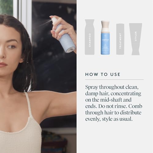 Virtue Purifying Leave-In Hair Conditioner Spray, Reduce Frizz and Split Ends, Detangles and Nourishes, Color Safe, 5 Fl Oz - Image 6