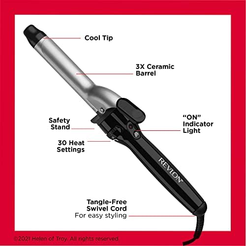 Revlon Perfect Heat Triple Ceramic Curling Iron | For Silky Smooth Medium Curls (1 in) - Image 4