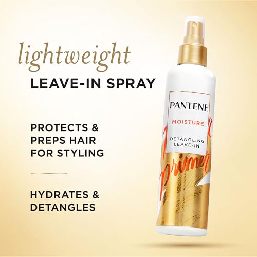 Pantene Conditioning Detangler Spray, Pro-V Repair & Protect, Nutrient Boost for Damaged Hair, Antioxidant Enriched, Leave-In Conditioner, Smooth & Shine, Sulfate-Free, 8.5 Fl Oz, 3 Pack - Image 2